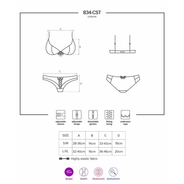 834-CST-6 Disfraz de Enfermera 3 Piezas