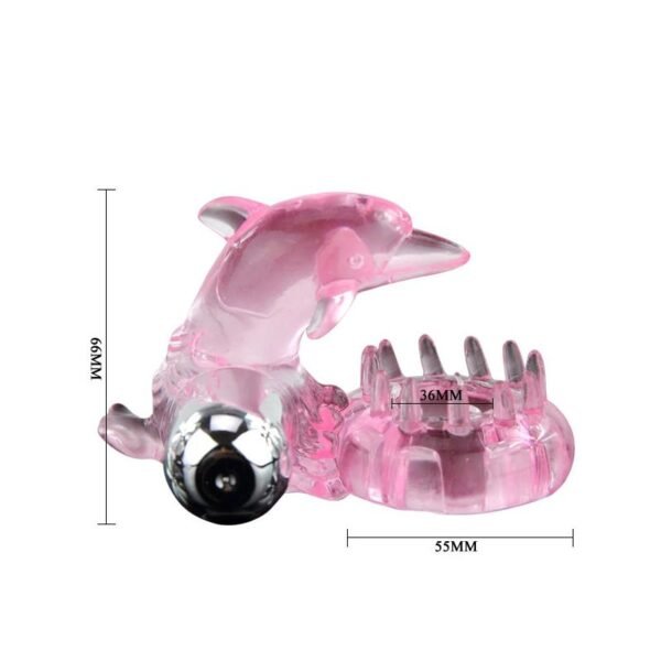 Anillo Vibrador Love Dolphig Ring Rosa