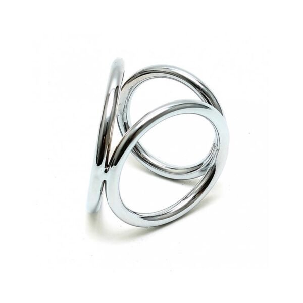 35359 Anillos en Triángulo Metálico para Pene y Testículos