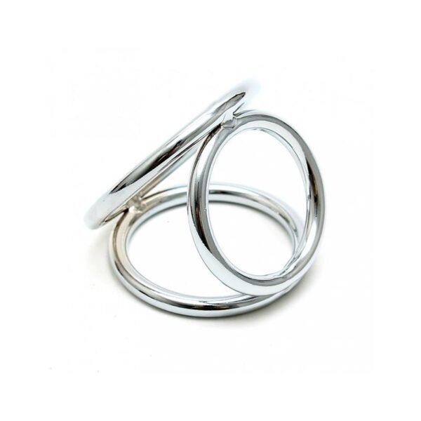 35359 Anillos en Triángulo Metálico para Pene y Testículos