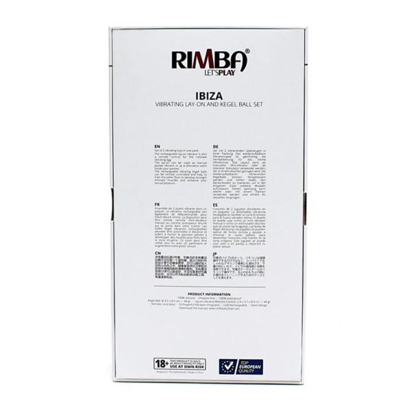 37454 Bolas Kegel con Control Remoto y Estimulador Ibiza Negro