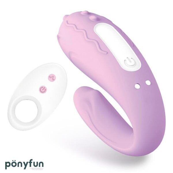 Brightmauve Vibrador para Parejas Doble Motor Control Remoto USB Silicona