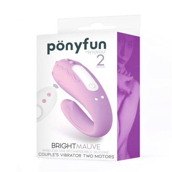 Brightmauve Vibrador para Parejas Doble Motor Control Remoto USB Silicona
