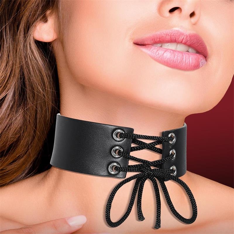 15166 Collar y Correa Neopreno Negro