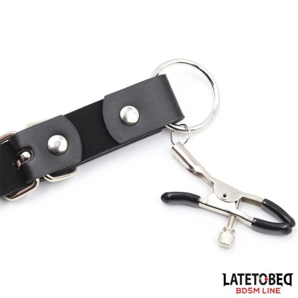 1602 Correas de Bondage para Piernas con Pinzas para Clítoris