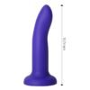 Dildo con Vibración que Cambia de Color Azul a Púrpura Talla M 17 cm