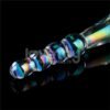 37307 Dildo de Cristal que Brilla en la Oscuridad Twilight Gleam Rising Ripples