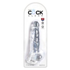 Dildo Realista con Testiculos 8 Transparente