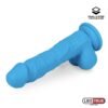 Dildo Realista Silicona Líquida Dual Layer 8 Azul