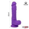 Dildo Realista Silicona Líquida Dual Layer 8 Púrpura