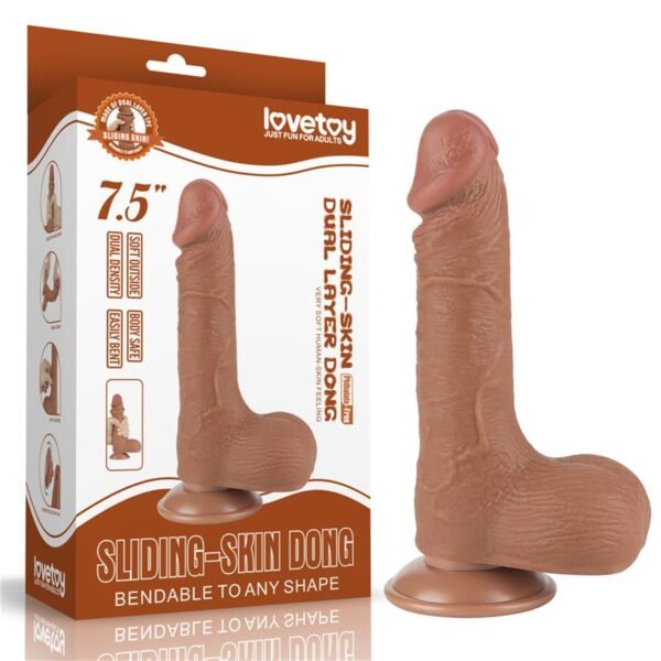 37269 Dildo Sliding Skin 7.5 Marrón