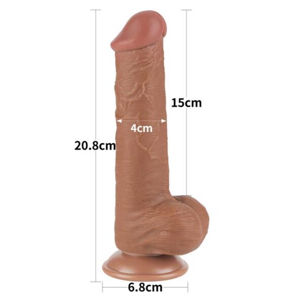 37278 Dildo Sliding Skin 8 Marrón