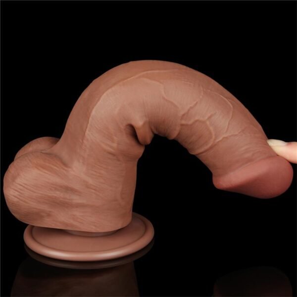 37278 Dildo Sliding Skin 8 Marrón