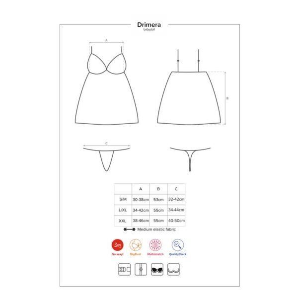 Drimera Babydoll y Tanga Azul