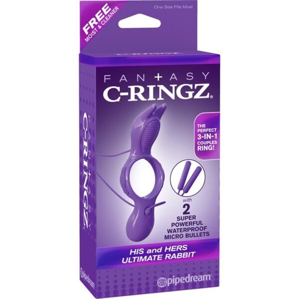 Fantasy C-Ringz Anillo para Él y para Ella Ultimate Rabbit Púrpura