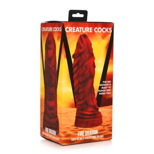 Fire Dragon Red Scaly Dildo Dragón