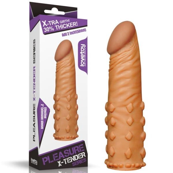 34546 Funda para el Pene Add 2 Pleasure X Tender Marrón