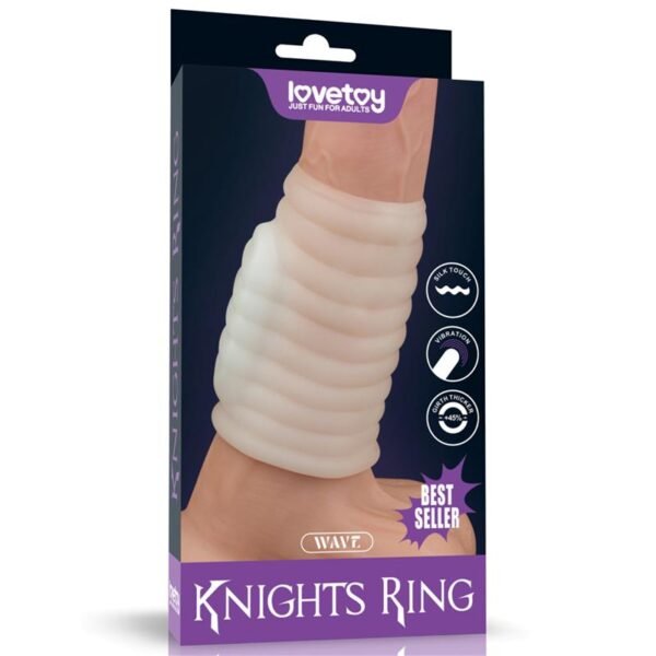 12189 Funda para el Pene con Vibración Wave Knights