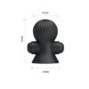 Funda para los Pezones con Vibración Negro