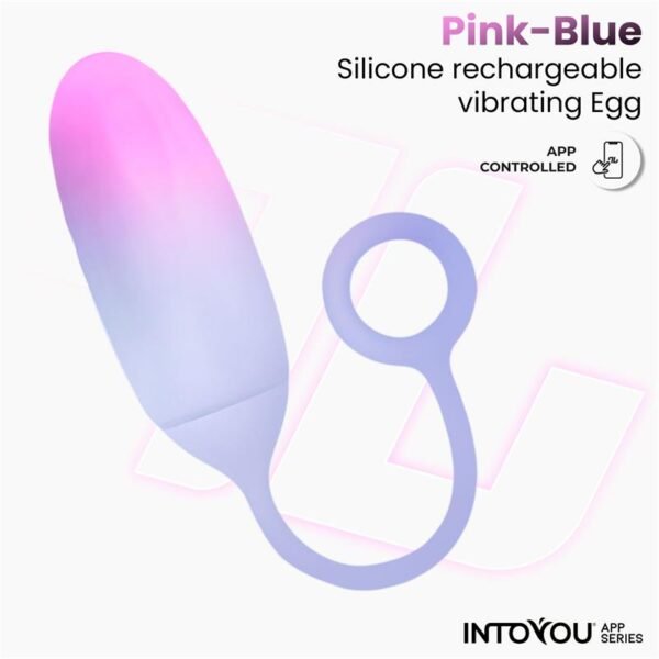 Huevo con APP Silicona Doble Capa Rosa/Azul