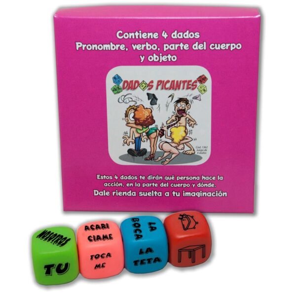 15278 Juego 4 Dados Fluorescentes