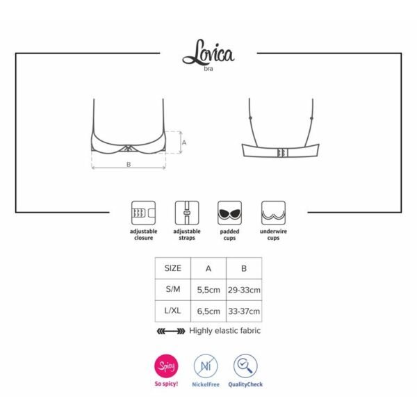 1425 Lovica Sujetador Medias Copas Color Rojo