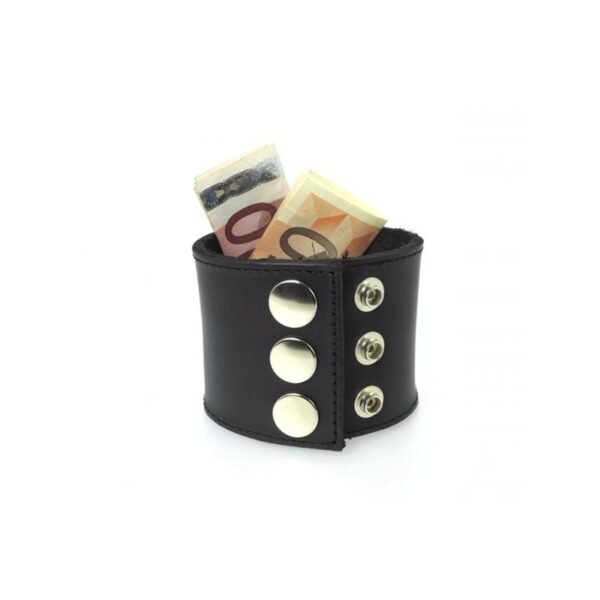 11683 Muñequera con Monedero Cuero Ajustable