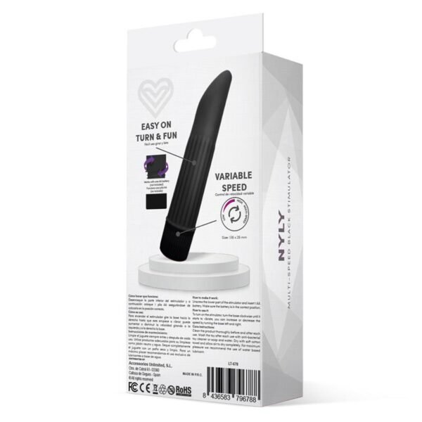 9467 Nyly Estimulador Multi-Velocidad Negro