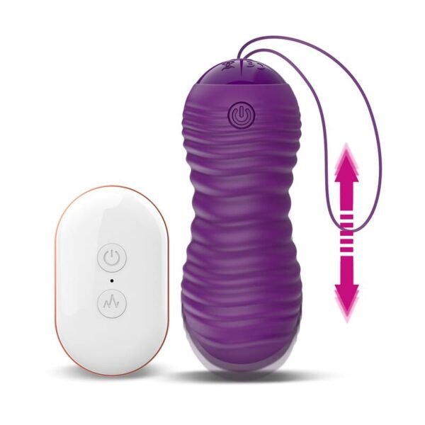 10986 Orio Huevo Vibrador y Movimiento Telescópico Up and Down Control Remoto Púrpura