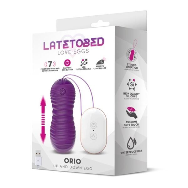 10986 Orio Huevo Vibrador y Movimiento Telescópico Up and Down Control Remoto Púrpura