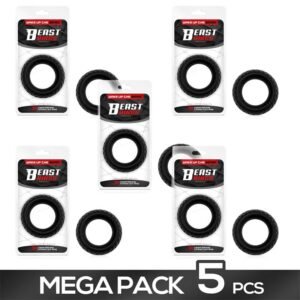 12048 Pack de 5 Anillo para el Pene Silicona Líquida Turbine 30 mm