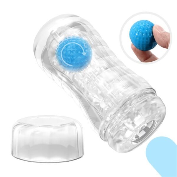 Planet Ball-Rolling Masturbador Azul