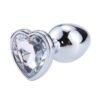 Plug Anal con Joya de Corazón Blanco Talla S