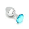 Plug Anal de Metal Sofia con Joya Azul