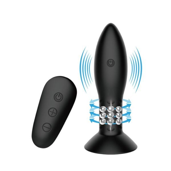 33253 Plug Anal Inflable con Vibración y Rotación Control Remoto Mr. Play
