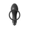 35486 Plug Vibrador con Anillo Pene - Color Negro