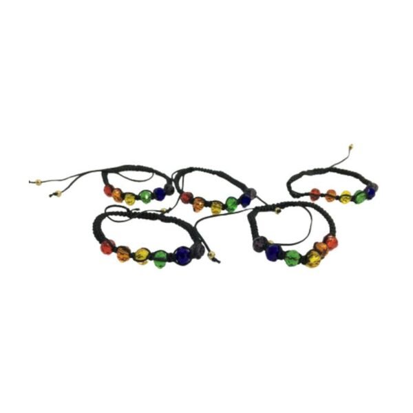 15103 Pulsera de Bolas de Cristal Colores Bandera LGBT+