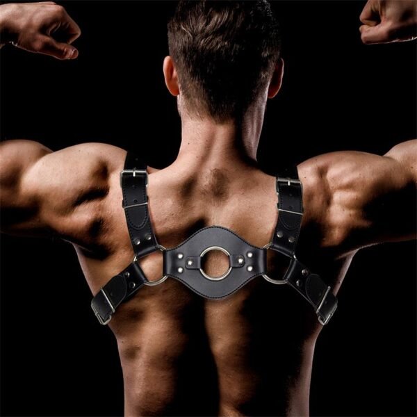 5851 Quovis Arnés Masculino para Bondage Cuero Vegano