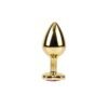 Rosy Heart Plug Anal dorado con Joya Talla M