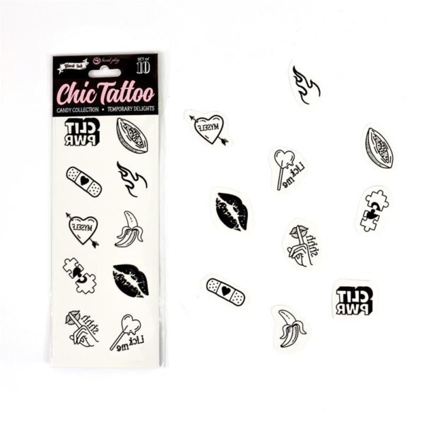 42894 Set de 10 Tattoos Temporales Candy Collection