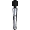 Silvery Wand Masajeador High-Tech Súper Potente Inalámbrico USB Color Cromo Silicona