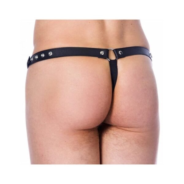 14783 Tanga de Cuero Ajustable Color NEgro