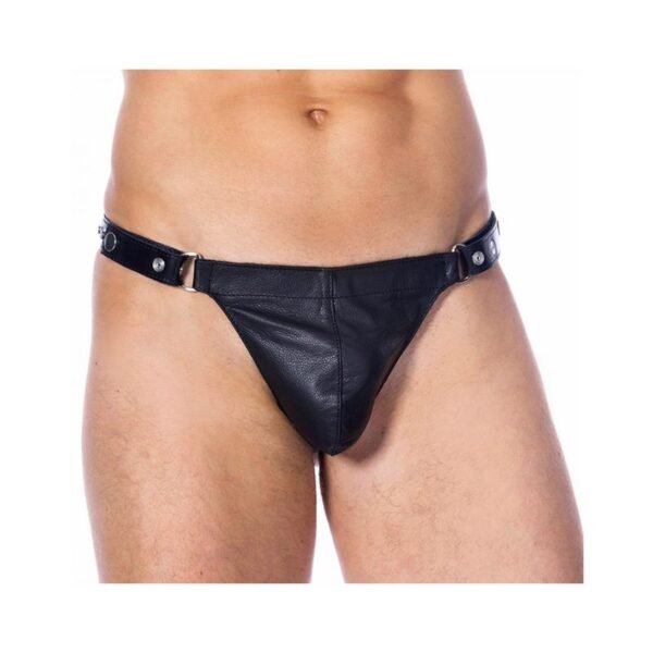 14783 Tanga de Cuero Ajustable Color NEgro