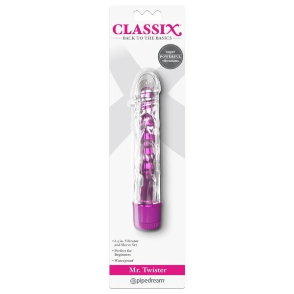Vibrador Mr. Twister Rosa Metálico 17 cm