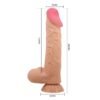 43893 Vibrador Realista Control Remoto, Doble Densidad y Piel Deslizante 24 cm