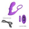 Warren Plug Anal y Anillo para el Pene con Vibración y Pulsación a Control Remoto