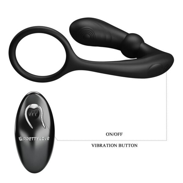 Warren Plug Anal y Anillo para el Pene con Vibración y Pulsación a Control Remoto
