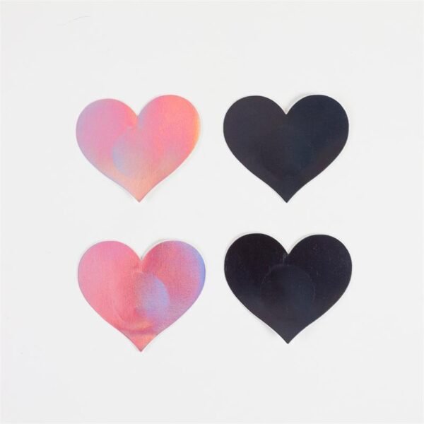 42916 Wow Boobs! Cubre Pezones Corazón Holográficos