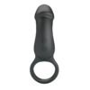 Trae Anillo Vibrador  Silicona USB Negro