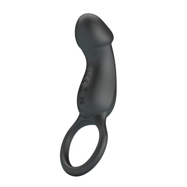Trae Anillo Vibrador  Silicona USB Negro